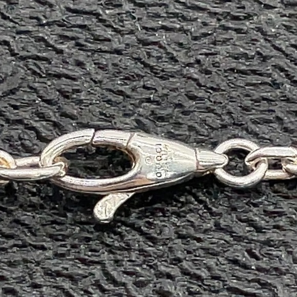 Auth Gucci Interlocking Double G Silver Ag925 Necklace W/Box full inclusion - Picture 9 of 10